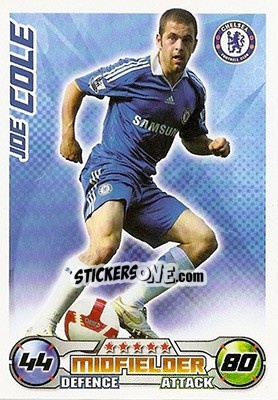 Sticker Joe Cole - English Premier League 2008-2009. Match Attax n. 82 - Topps