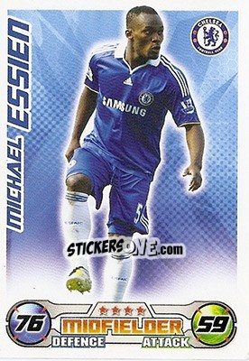 Sticker Michael Essien - English Premier League 2008-2009. Match Attax n. 85 - Topps