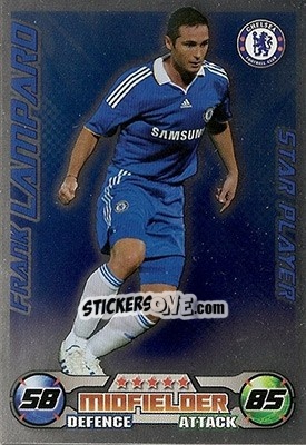 Sticker Frank Lampard - English Premier League 2008-2009. Match Attax - Topps