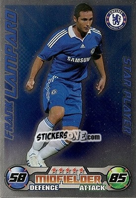 Sticker Frank Lampard - English Premier League 2008-2009. Match Attax n. 90 - Topps