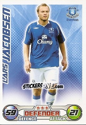Sticker Lars Jacobsen - English Premier League 2008-2009. Match Attax n. 96 - Topps