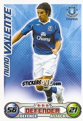 Sticker Nuno Valente - English Premier League 2008-2009. Match Attax n. 97 - Topps