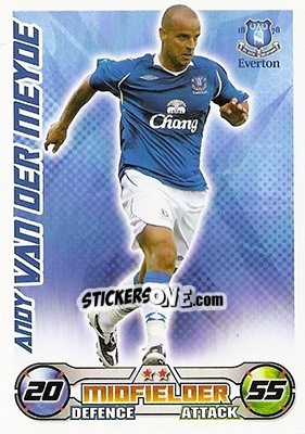 Sticker Andy van der Meyde - English Premier League 2008-2009. Match Attax n. 99 - Topps