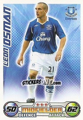 Sticker Leon Osman - English Premier League 2008-2009. Match Attax n. 100 - Topps