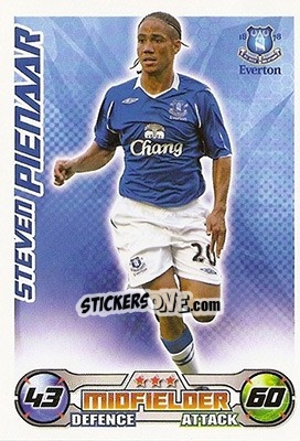Sticker Steven Pienaar - English Premier League 2008-2009. Match Attax n. 101 - Topps