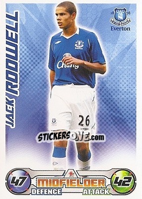 Sticker Jack Rodwell - English Premier League 2008-2009. Match Attax - Topps