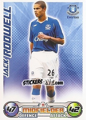 Cromo Jack Rodwell - English Premier League 2008-2009. Match Attax n. 103 - Topps