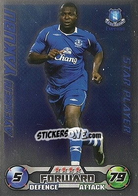 Sticker Ayegbeni Yakubu - English Premier League 2008-2009. Match Attax - Topps