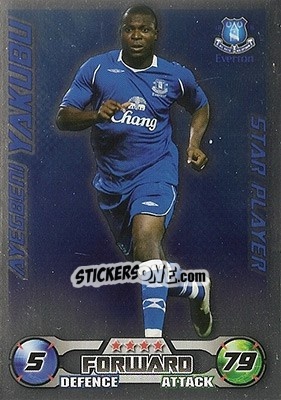 Sticker Ayegbeni Yakubu - English Premier League 2008-2009. Match Attax n. 108 - Topps