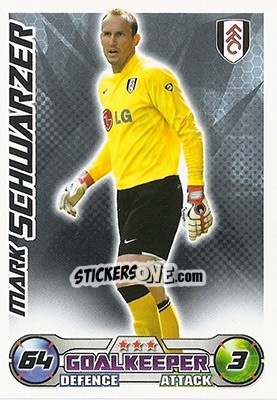 Sticker Mark Schwarzer - English Premier League 2008-2009. Match Attax - Topps