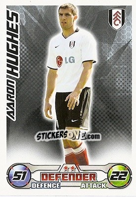 Sticker Aaron Hughes - English Premier League 2008-2009. Match Attax n. 110 - Topps