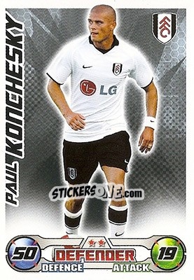 Sticker Paul Konchesky - English Premier League 2008-2009. Match Attax - Topps