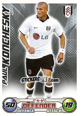 Sticker Paul Konchesky - English Premier League 2008-2009. Match Attax n. 113 - Topps
