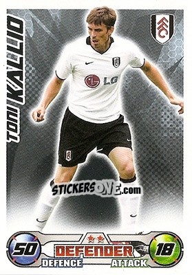 Sticker Toni Kallio - English Premier League 2008-2009. Match Attax - Topps