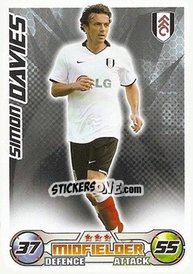 Sticker Simon Davies - English Premier League 2008-2009. Match Attax n. 120 - Topps