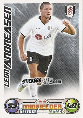 Sticker Leon Andreasen - English Premier League 2008-2009. Match Attax n. 121 - Topps