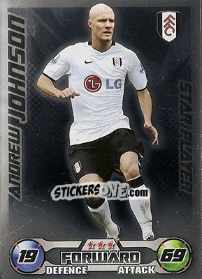 Cromo Andrew Johnson - English Premier League 2008-2009. Match Attax - Topps