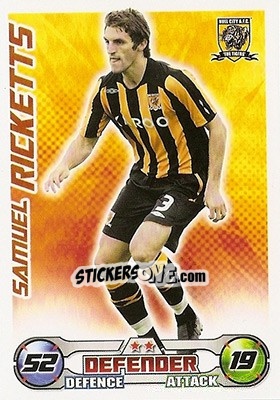 Sticker Samuel Ricketts - English Premier League 2008-2009. Match Attax n. 128 - Topps