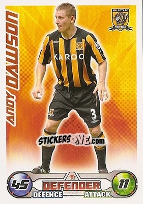 Sticker Andy Dawson - English Premier League 2008-2009. Match Attax n. 131 - Topps