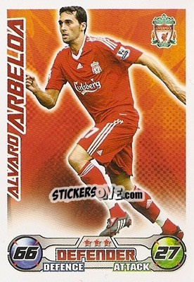 Sticker Alvaro Arbeloa - English Premier League 2008-2009. Match Attax - Topps