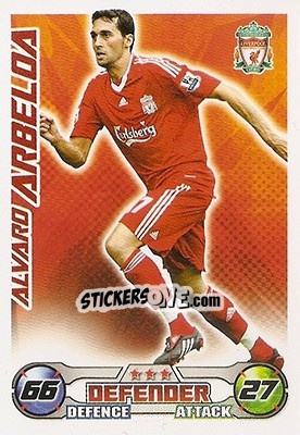 Sticker Alvaro Arbeloa - English Premier League 2008-2009. Match Attax n. 149 - Topps
