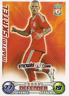 Cromo Martin Skrtel - English Premier League 2008-2009. Match Attax - Topps