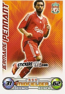 Sticker Jermaine Pennant - English Premier League 2008-2009. Match Attax n. 154 - Topps
