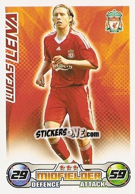 Sticker Lucas Leiva - English Premier League 2008-2009. Match Attax n. 155 - Topps