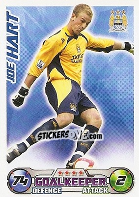Sticker Joe Hart - English Premier League 2008-2009. Match Attax - Topps