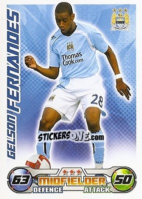 Sticker Gelson Fernandes - English Premier League 2008-2009. Match Attax n. 169 - Topps