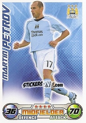 Sticker Martin Petrov - English Premier League 2008-2009. Match Attax - Topps