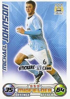 Sticker Michael Johnson - English Premier League 2008-2009. Match Attax - Topps