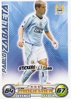 Figurina Pablo Zabaleta - English Premier League 2008-2009. Match Attax - Topps