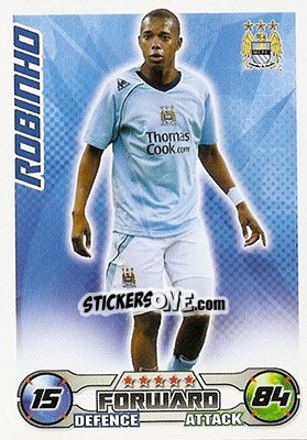 Sticker Robinho - English Premier League 2008-2009. Match Attax - Topps