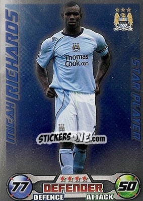 Cromo Micah Richards - English Premier League 2008-2009. Match Attax n. 179 - Topps