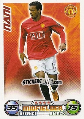 Cromo Nani - English Premier League 2008-2009. Match Attax - Topps