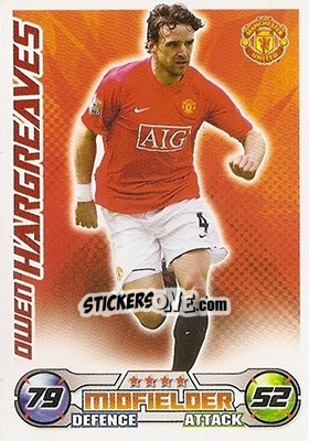 Sticker Owen Hargreaves - English Premier League 2008-2009. Match Attax n. 192 - Topps