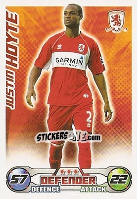 Sticker Justin Hoyte - English Premier League 2008-2009. Match Attax n. 203 - Topps