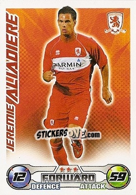 Sticker Jeremie Aliadiere - English Premier League 2008-2009. Match Attax n. 212 - Topps
