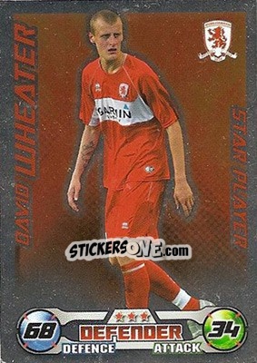 Sticker David Wheater - English Premier League 2008-2009. Match Attax - Topps