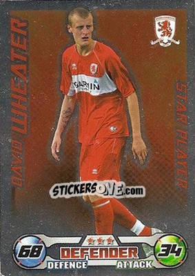 Sticker David Wheater - English Premier League 2008-2009. Match Attax n. 215 - Topps