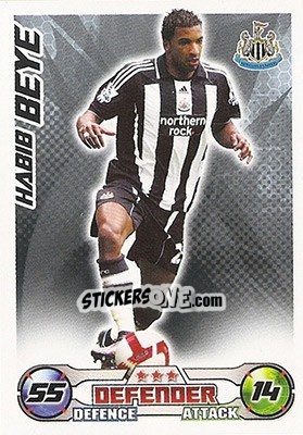Sticker Habib Beye - English Premier League 2008-2009. Match Attax n. 220 - Topps
