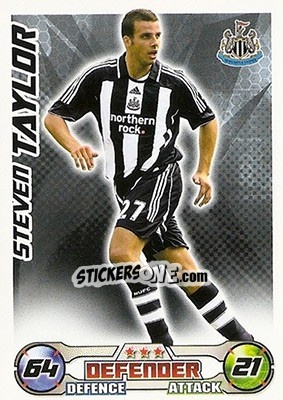 Figurina Steven Taylor - English Premier League 2008-2009. Match Attax n. 221 - Topps