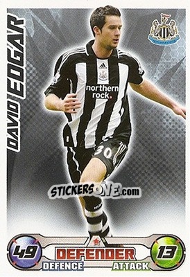 Sticker David Edgar - English Premier League 2008-2009. Match Attax n. 223 - Topps