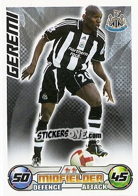 Sticker Geremi - English Premier League 2008-2009. Match Attax n. 225 - Topps