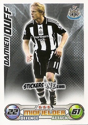 Sticker Damien Duff - English Premier League 2008-2009. Match Attax - Topps