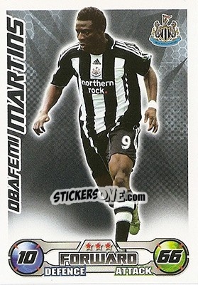 Sticker Obafemi Martins - English Premier League 2008-2009. Match Attax n. 231 - Topps
