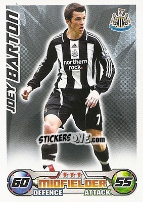 Sticker Joey Barton - English Premier League 2008-2009. Match Attax n. 232 - Topps