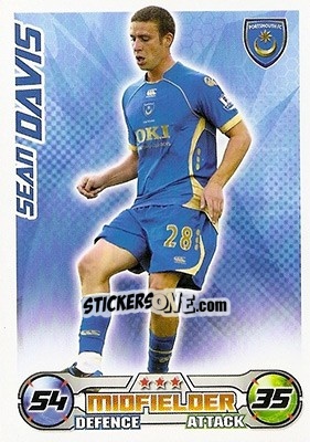 Sticker Sean Davis - English Premier League 2008-2009. Match Attax - Topps