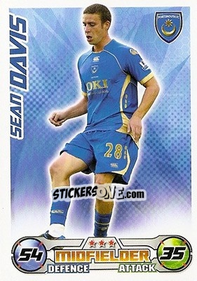 Sticker Sean Davis - English Premier League 2008-2009. Match Attax n. 247 - Topps